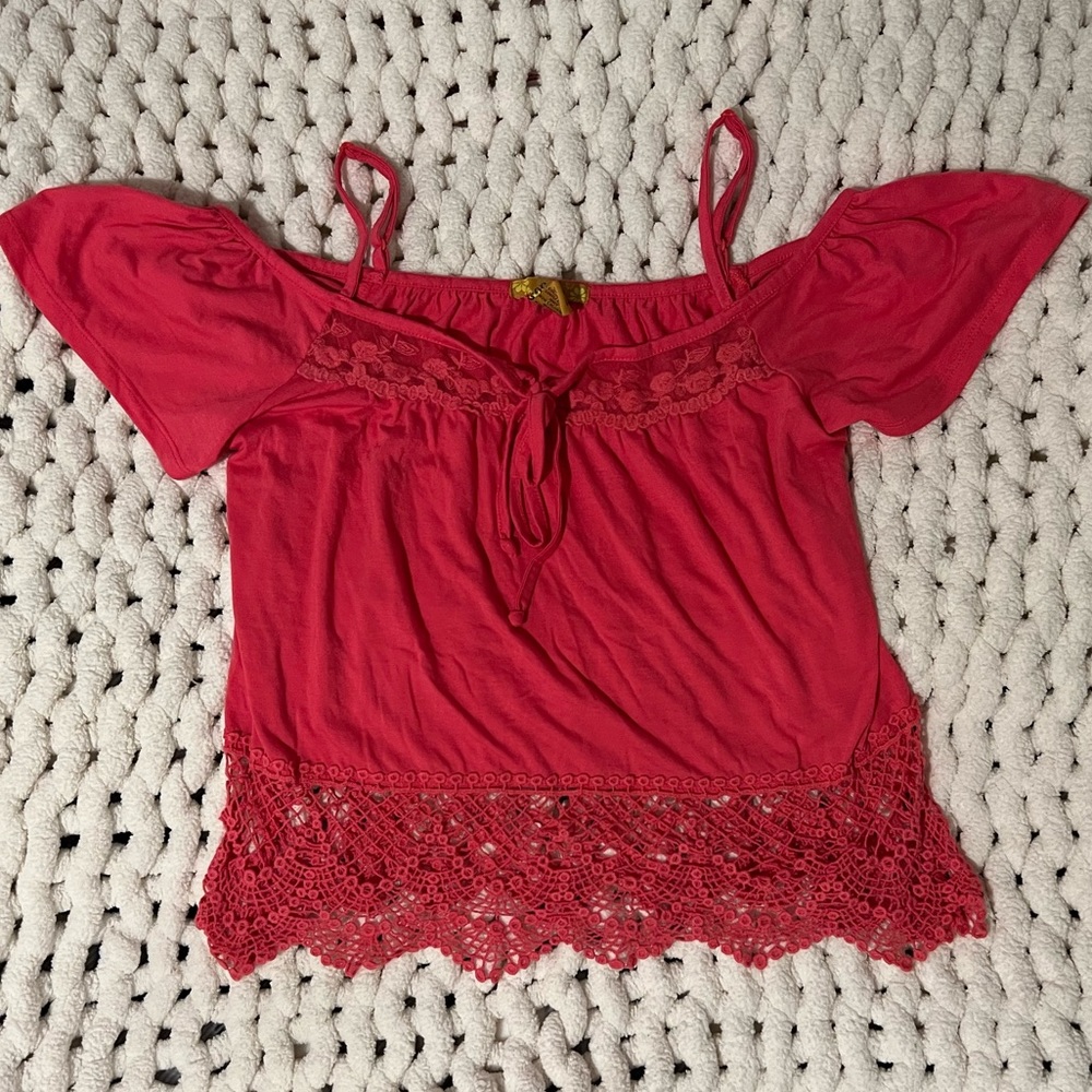 Over the Shoulder Lace Top